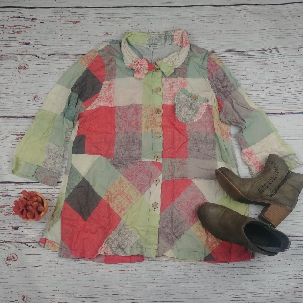John Mark Patchwork Button Up